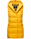 Navahoo Madilynaa Damen Winter Steppweste mit Kapuze B891 Gelb-Gr.L
