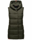 Navahoo Madilynaa Damen Winter Steppweste mit Kapuze B891 Dark-Olive-Gr.XS