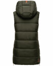 Navahoo Madilynaa Damen Winter Steppweste mit Kapuze B891 Dark-Olive-Gr.S