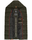 Navahoo Madilynaa Damen Winter Steppweste mit Kapuze B891 Dark-Olive-Gr.S