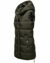 Navahoo Madilynaa Damen Winter Steppweste mit Kapuze B891 Dark-Olive-Gr.L