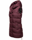 Navahoo Madilynaa Damen Winter Steppweste mit Kapuze B891 Weinrot-Gr.XS