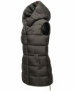 Navahoo Madilynaa Damen Winter Steppweste mit Kapuze B891 Anthrazit-Gr.XS