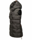 Navahoo Madilynaa Damen Winter Steppweste mit Kapuze B891 Anthrazit-Gr.M