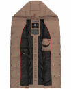 Navahoo Madilynaa Damen Winter Steppweste mit Kapuze B891 Dark-Taupe-Gr.XXL