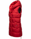 Navahoo Madilynaa Damen Winter Steppweste mit Kapuze B891 Rot-Gr.XS