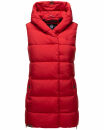 Navahoo Madilynaa Damen Winter Steppweste mit Kapuze B891 Rot-Gr.L