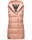 Navahoo Madilynaa Damen Winter Steppweste mit Kapuze B891 Rosa-Gr.XS