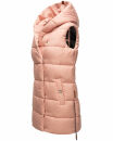 Navahoo Madilynaa Damen Winter Steppweste mit Kapuze B891 Rosa-Gr.XS