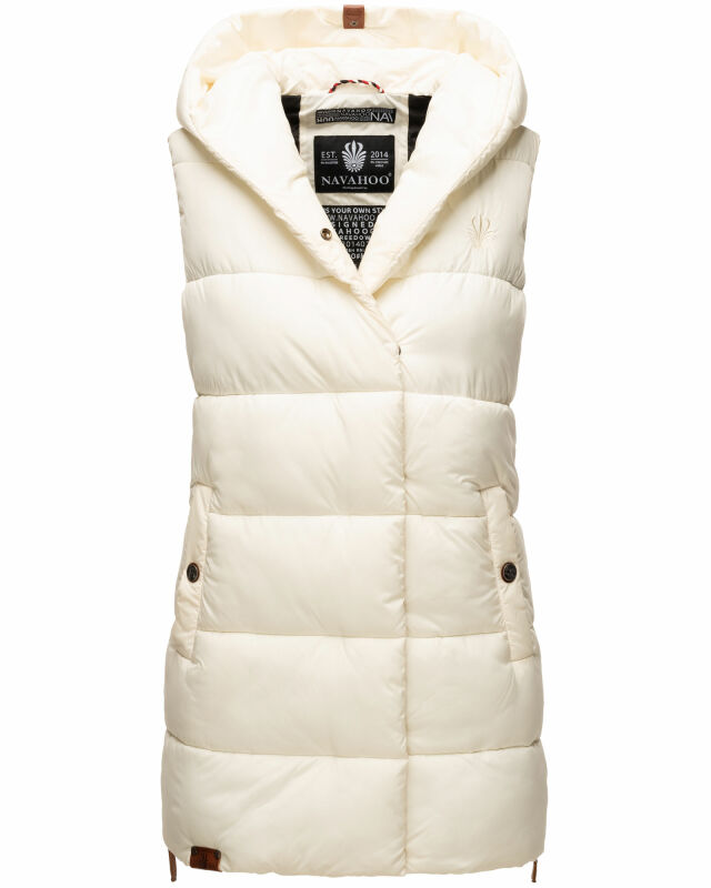 Navahoo Madilynaa Damen Winter Steppweste mit Kapuze B891 Offwhi.-Gr.M