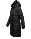 Marikoo Streliziaa Damen Wintermantel lange Steppjacke mit Kapuze B892 Schwarz-Gr.XS