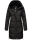 Marikoo Streliziaa Damen Wintermantel lange Steppjacke mit Kapuze B892 Schwarz-Gr.XS