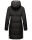 Marikoo Streliziaa Damen Wintermantel lange Steppjacke mit Kapuze B892 Schwarz-Gr.XS