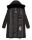 Marikoo Streliziaa Damen Wintermantel lange Steppjacke mit Kapuze B892 Schwarz-Gr.XS