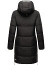 Marikoo Streliziaa Damen Wintermantel lange Steppjacke mit Kapuze B892 Schwarz-Gr.XXL