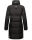 Marikoo Streliziaa Damen Wintermantel lange Steppjacke mit Kapuze B892 Schwarz-Gr.XXL