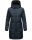 Marikoo Streliziaa Damen Wintermantel lange Steppjacke mit Kapuze B892 Navy-Gr.S
