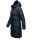 Marikoo Streliziaa Damen Wintermantel lange Steppjacke mit Kapuze B892 Navy-Gr.S