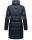 Marikoo Streliziaa Damen Wintermantel lange Steppjacke mit Kapuze B892 Navy-Gr.S