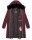 Marikoo Streliziaa Damen Wintermantel lange Steppjacke mit Kapuze B892 Weinrot-Gr.XS