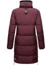 Marikoo Streliziaa Damen Wintermantel lange Steppjacke mit Kapuze B892 Weinrot-Gr.S