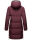 Marikoo Streliziaa Damen Wintermantel lange Steppjacke mit Kapuze B892 Weinrot-Gr.S