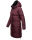 Marikoo Streliziaa Damen Wintermantel lange Steppjacke mit Kapuze B892 Weinrot-Gr.M