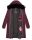 Marikoo Streliziaa Damen Wintermantel lange Steppjacke mit Kapuze B892 Weinrot-Gr.L