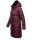 Marikoo Streliziaa Damen Wintermantel lange Steppjacke mit Kapuze B892 Weinrot-Gr.XXL