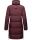 Marikoo Streliziaa Damen Wintermantel lange Steppjacke mit Kapuze B892 Weinrot-Gr.XXL