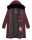 Marikoo Streliziaa Damen Wintermantel lange Steppjacke mit Kapuze B892 Weinrot-Gr.XXL