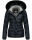 Marikoo Loveleen Damen Winter Steppjacke mit Kapuze & Fellkragen B894 Navy-Gr.S