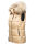 Marikoo Eisflöckchen Damen Steppweste  Winter Weste mit Fellkragen B896 Beige-Gr.L