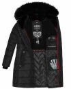 Navahoo Lotusblüte Princess Damen Winter Steppjacke mit Kapuze B897 Schwarz-Gr.XS