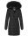 Navahoo Lotusblüte Princess Damen Winter Steppjacke mit Kapuze B897 Schwarz-Gr.XS