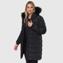 Navahoo Lotusblüte Princess Damen Winter Steppjacke mit Kapuze B897 Schwarz-Gr.L