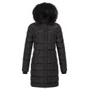 Navahoo Lotusblüte Princess Damen Winter Steppjacke mit Kapuze B897 Schwarz-Gr.L