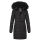 Navahoo Lotusblüte Princess Damen Winter Steppjacke mit Kapuze B897 Schwarz-Gr.L