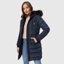 Navahoo Lotusblüte Princess Damen Winter Steppjacke mit Kapuze B897 Navy-Gr.XS