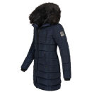 Navahoo Lotusblüte Princess Damen Winter Steppjacke mit Kapuze B897 Navy-Gr.XS
