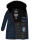 Navahoo Lotusblüte Princess Damen Winter Steppjacke mit Kapuze B897 Navy-Gr.M