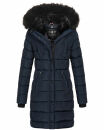 Navahoo Lotusblüte Princess Damen Winter Steppjacke mit Kapuze B897 Navy-Gr.L