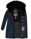 Navahoo Lotusblüte Princess Damen Winter Steppjacke mit Kapuze B897 Navy-Gr.L