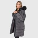 Navahoo Lotusblüte Princess Damen Winter Steppjacke mit Kapuze B897 Anthr.-Gr.S