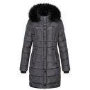 Navahoo Lotusblüte Princess Damen Winter Steppjacke mit Kapuze B897 Anthr.-Gr.S