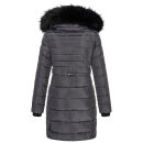 Navahoo Lotusblüte Princess Damen Winter Steppjacke mit Kapuze B897 Anthr.-Gr.S