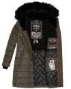 Navahoo Lotusblüte Princess Damen Winter Steppjacke mit Kapuze B897 Anthr.-Gr.L