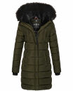 Navahoo Lotusblüte Princess Damen Winter Steppjacke mit Kapuze B897 Olive-Gr.XS