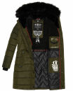 Navahoo Lotusblüte Princess Damen Winter Steppjacke mit Kapuze B897 Olive-Gr.S