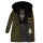 Navahoo Lotusblüte Princess Damen Winter Steppjacke mit Kapuze B897 Olive-Gr.M